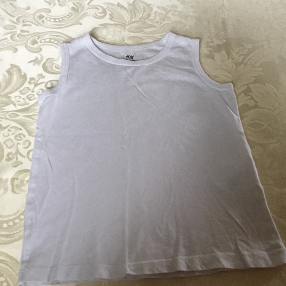 H&M White boys tank top.   Size 2-4Y